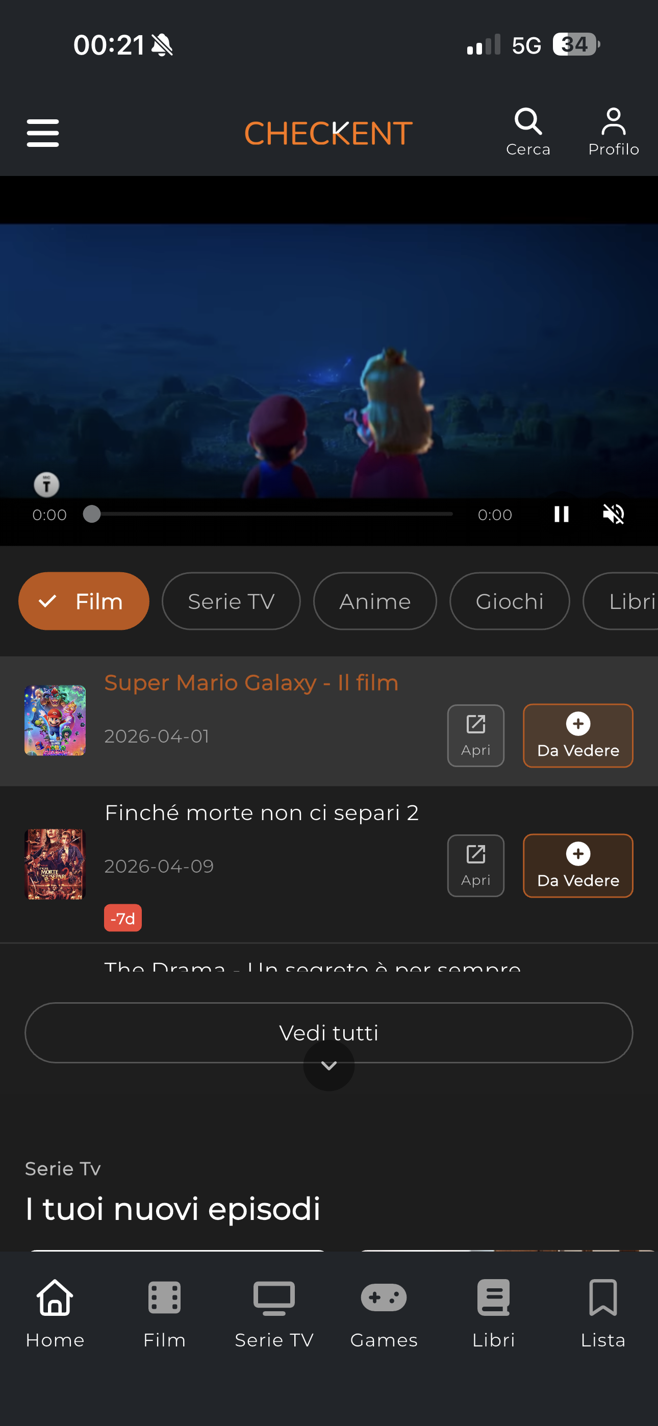 Screenshot dell'app CheckEnt